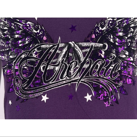 Archaic by Affliction Women's T-shirt Hot Smoke Biker Tattoo - Picture 6 of 7